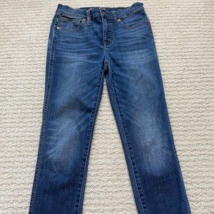 MADEWELL 10 Inch High-Rise Skinny Jeans Women's Size 26P Blue